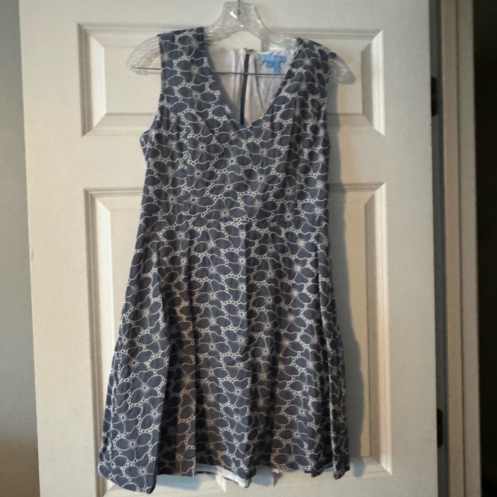 Draper James Blue and White Patterned Dress